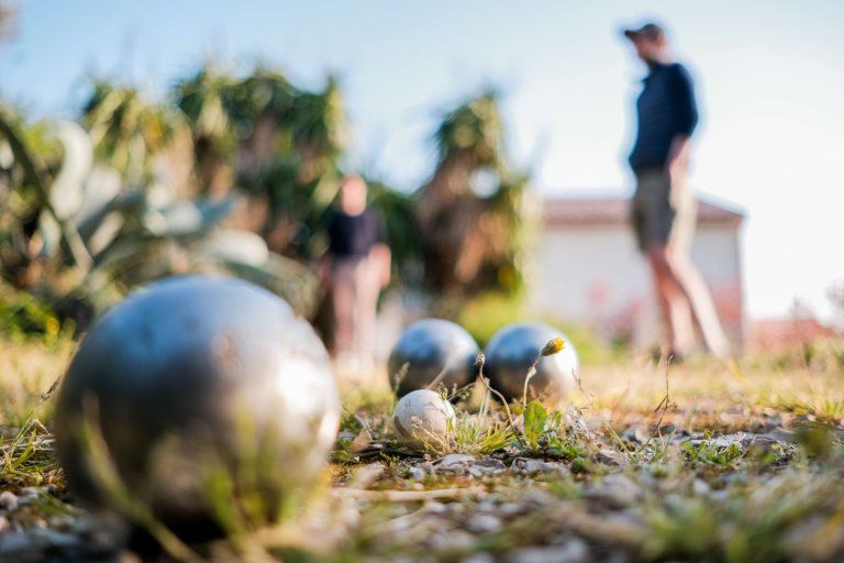 Partie de pétanque